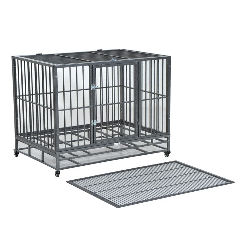 Steel Dog Heavey Duty Drop Cage Metal Black Tall Dog Playpen Crate